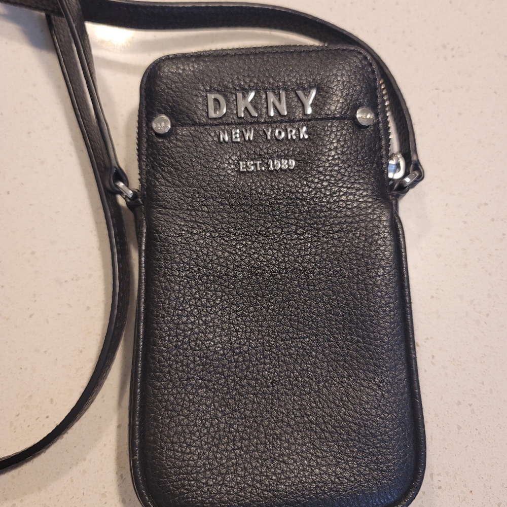 DKNY leather phone crossbody